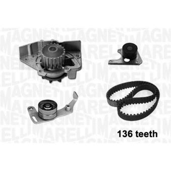 Pompe à eau + kit de courroie crantée MAGNETI MARELLI 341402080001