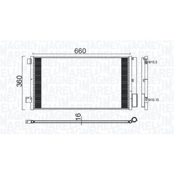 Condenseur, climatisation MAGNETI MARELLI 350203100400