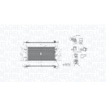 Condenseur, climatisation MAGNETI MARELLI 350203106100