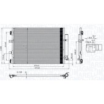 Condenseur, climatisation MAGNETI MARELLI