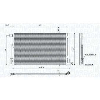 Condenseur, climatisation MAGNETI MARELLI 350203611000