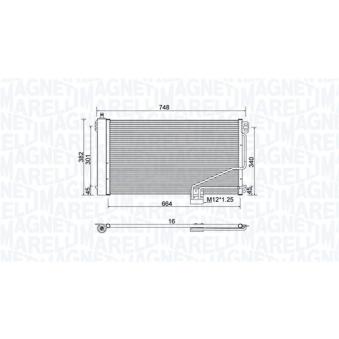 Condenseur, climatisation MAGNETI MARELLI 350203738000