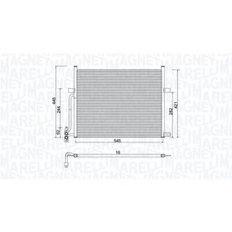 Condenseur, climatisation MAGNETI MARELLI 350203776000