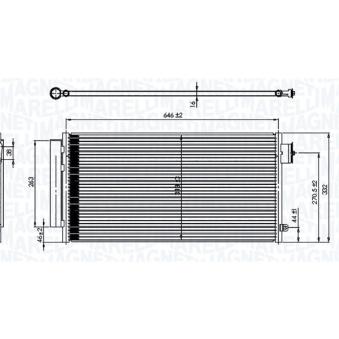 Condenseur, climatisation MAGNETI MARELLI 350203791000