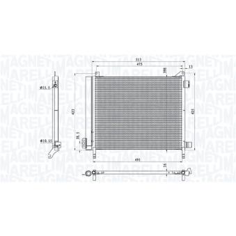 Condenseur, climatisation MAGNETI MARELLI
