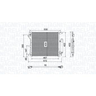 Condenseur, climatisation MAGNETI MARELLI