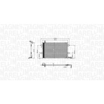 Condenseur, climatisation MAGNETI MARELLI 350203840000