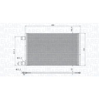 Condenseur, climatisation MAGNETI MARELLI