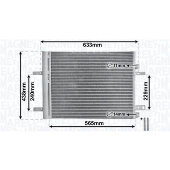Condenseur, climatisation MAGNETI MARELLI 350203862000