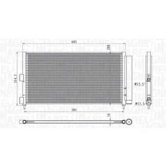 Condenseur, climatisation MAGNETI MARELLI 350203881000