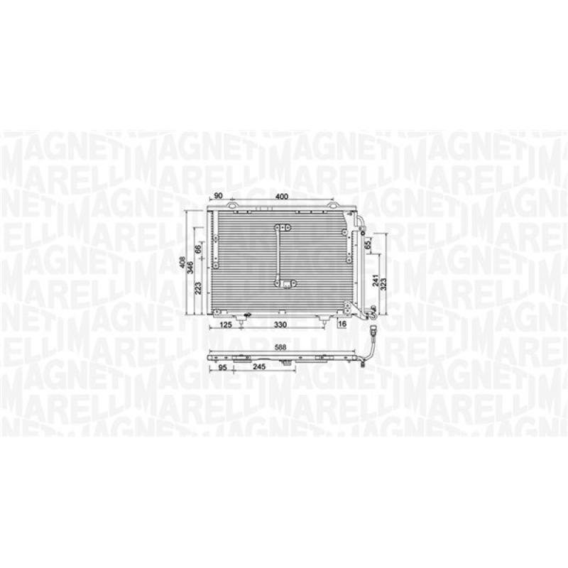 Condenseur, climatisation MAGNETI MARELLI 350203945000 - Visuel 1