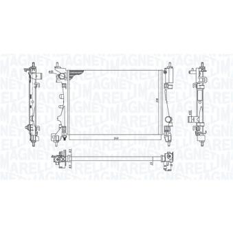 Radiateur, refroidissement du moteur MAGNETI MARELLI 350213130100