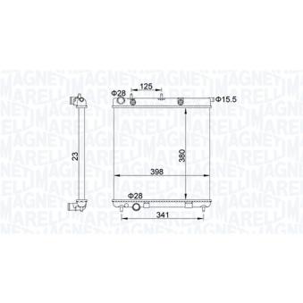 Radiateur, refroidissement du moteur MAGNETI MARELLI 350213153700