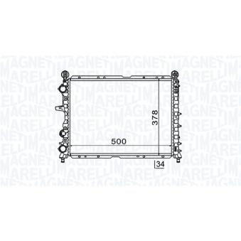 Radiateur, refroidissement du moteur MAGNETI MARELLI 350213154600