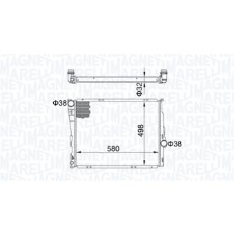 Radiateur, refroidissement du moteur MAGNETI MARELLI