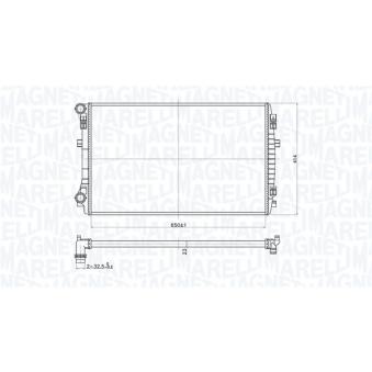 Radiateur, refroidissement du moteur MAGNETI MARELLI