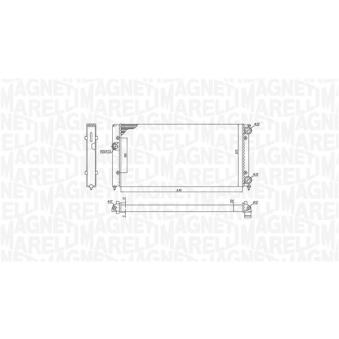Radiateur, refroidissement du moteur MAGNETI MARELLI 350213185300