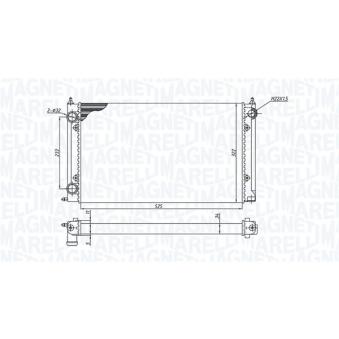 Radiateur, refroidissement du moteur MAGNETI MARELLI 350213187500
