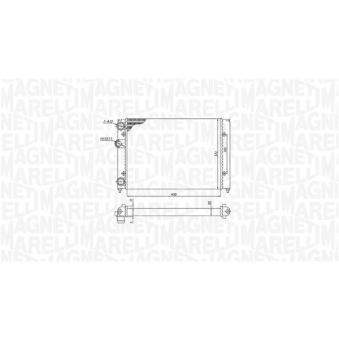 Radiateur, refroidissement du moteur MAGNETI MARELLI 350213187700