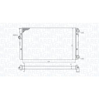 Radiateur, refroidissement du moteur MAGNETI MARELLI 350213191100