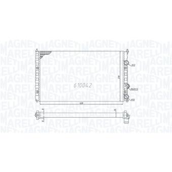 Radiateur, refroidissement du moteur MAGNETI MARELLI 350213838000