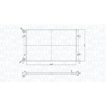 Radiateur, refroidissement du moteur MAGNETI MARELLI 350213853000