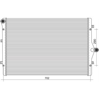 Radiateur, refroidissement du moteur MAGNETI MARELLI 350213855000