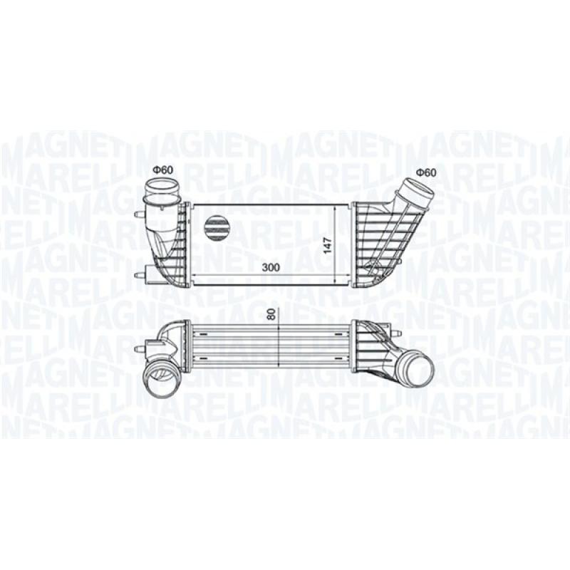 Intercooler, échangeur MAGNETI MARELLI 351319204260 - Visuel 1