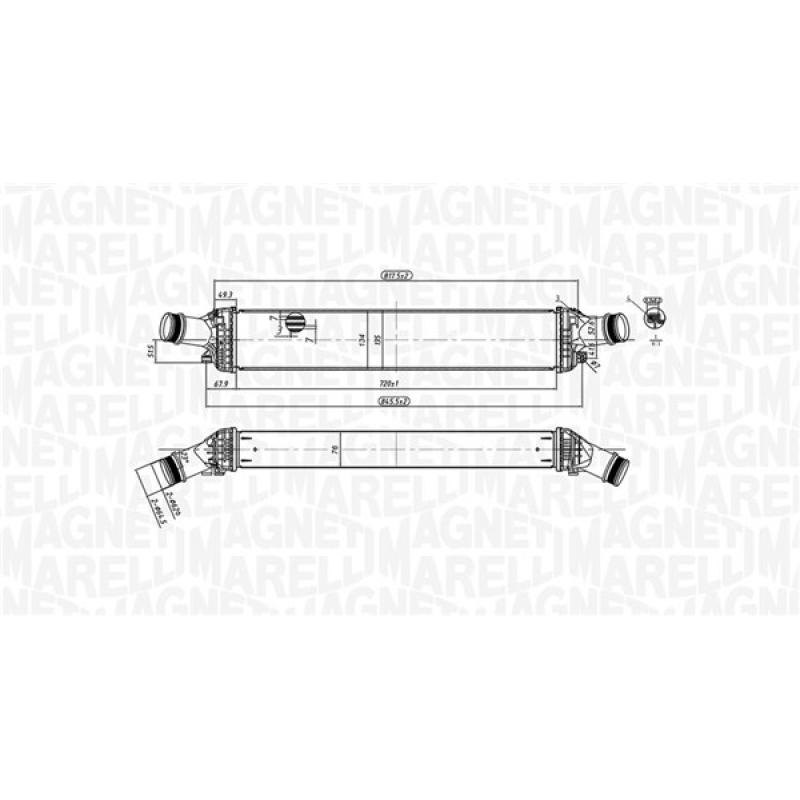 Intercooler, échangeur MAGNETI MARELLI 351319204430 - Visuel 1