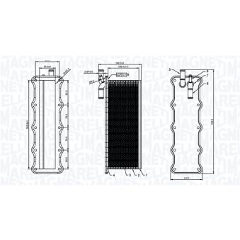 Intercooler, échangeur MAGNETI MARELLI 351319206190
