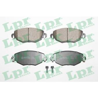 Jeu de 4 plaquettes de frein avant LPR