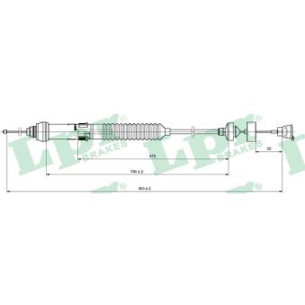 Tirette à câble, commande d'embrayage LPR C0018C