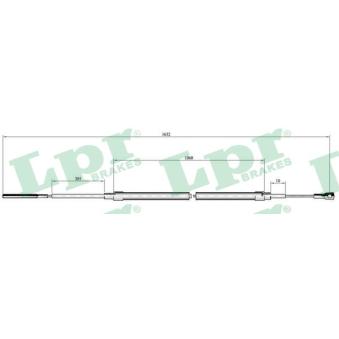 Tirette à câble, frein de stationnement LPR C0069B