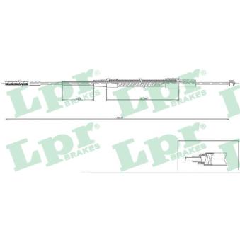 Tirette à câble, frein de stationnement LPR C0078B