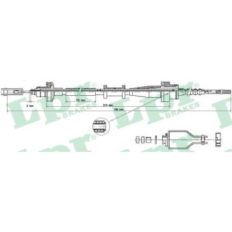Tirette à câble, commande d'embrayage LPR C0112C