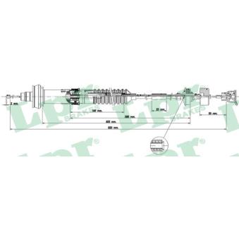 Tirette à câble, commande d'embrayage LPR C0153C