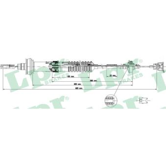 Tirette à câble, commande d'embrayage LPR C0156C