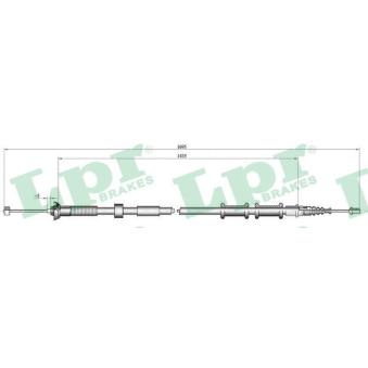 Tirette à câble, frein de stationnement LPR C0180B