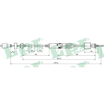 Tirette à câble, commande d'embrayage LPR C0200C