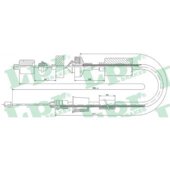 Tirette à câble, commande d'embrayage LPR C0202C