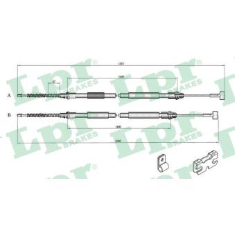 Tirette à câble, frein de stationnement LPR C0246B