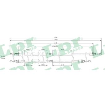 Tirette à câble, frein de stationnement LPR C0249B