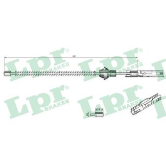 Tirette à câble, frein de stationnement LPR C0250B