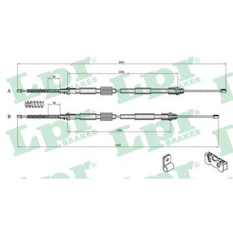 Tirette à câble, frein de stationnement LPR