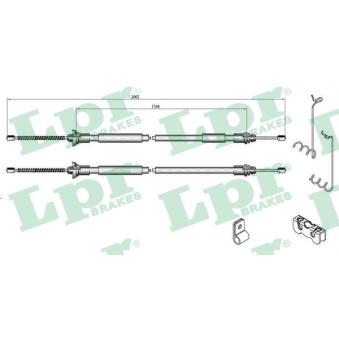 Tirette à câble, frein de stationnement LPR