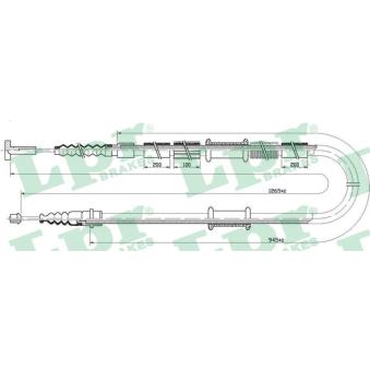 Tirette à câble, frein de stationnement LPR C0341B