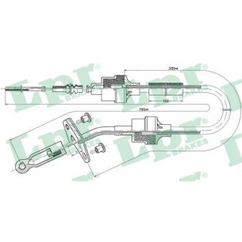Tirette à câble, commande d'embrayage LPR C0412C
