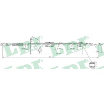 Tirette à câble, frein de stationnement LPR