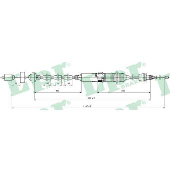 Tirette à câble, commande d'embrayage LPR C0471C