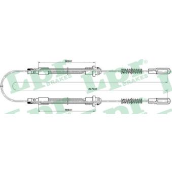 Tirette à câble, frein de stationnement LPR